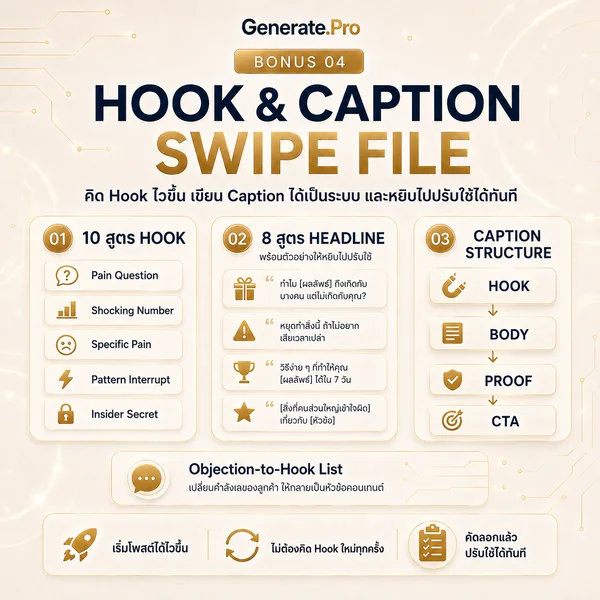 Hook and Caption Swipe File